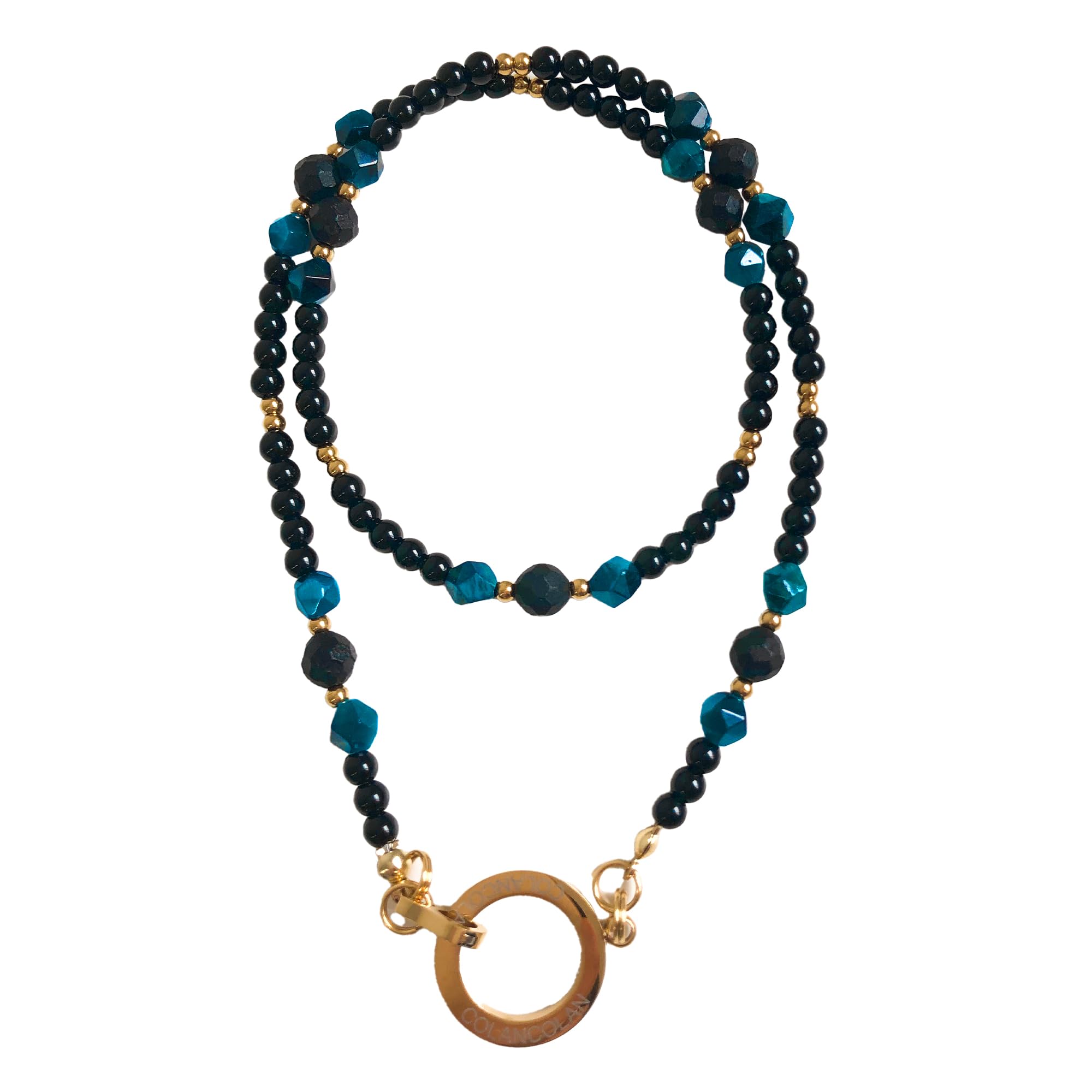 

Colan Colan FORCE 5 Necklace with Black Stone, Small, Negative Ion, Relaxing, Stylish, Gift