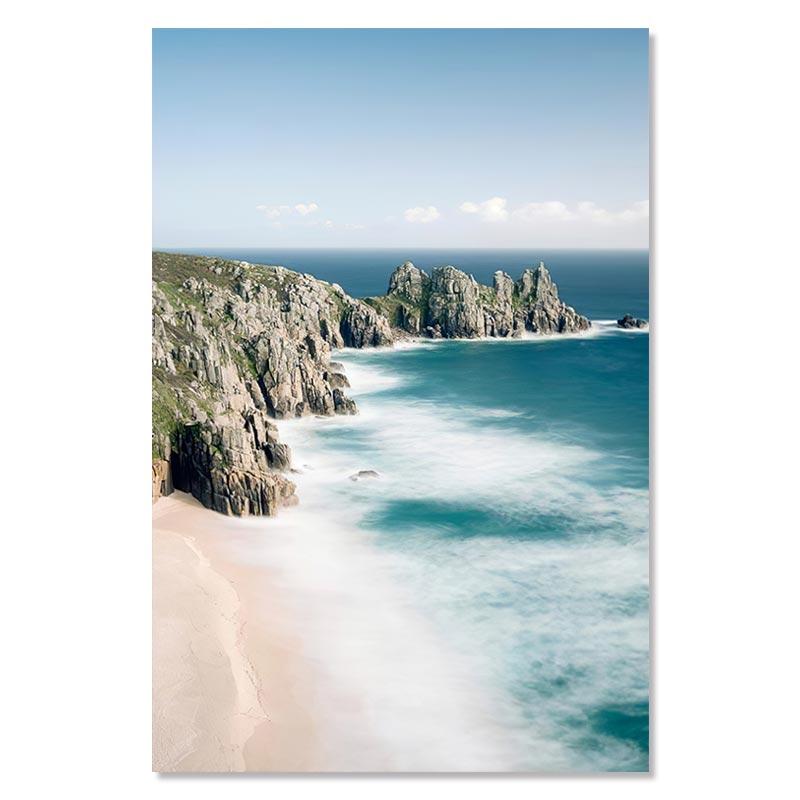 Ocean Poster Beach Sea Cliff Palm Tree Plank Road Canvas Painting Wall Art Nordic Landscape Ferris Wheel Print For Bedroom Decro