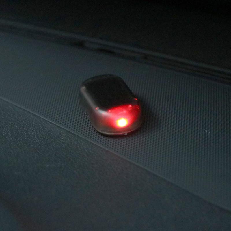 Car Alarm Device Solar Power Simulated Dummy Alarm Warning Anti-Theft LED Flashing Security Light