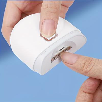 Automatischer elektrischer Nagelknipser, per USB wiederaufladbarer Sicherheits-Nagelknipser mit Licht, 2-in-1-Nagelknipser, automatischer Nagelknipser