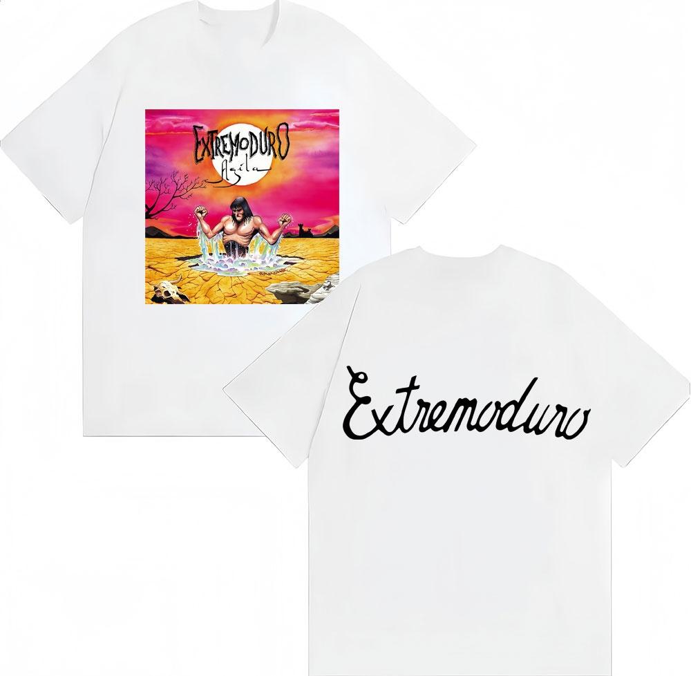 SpringSummer Rock Band EXTREMODURO Pattern Printed Cotton Loose Short Sleeve Round Neck MensWomens Casual Fashion Tshirt
