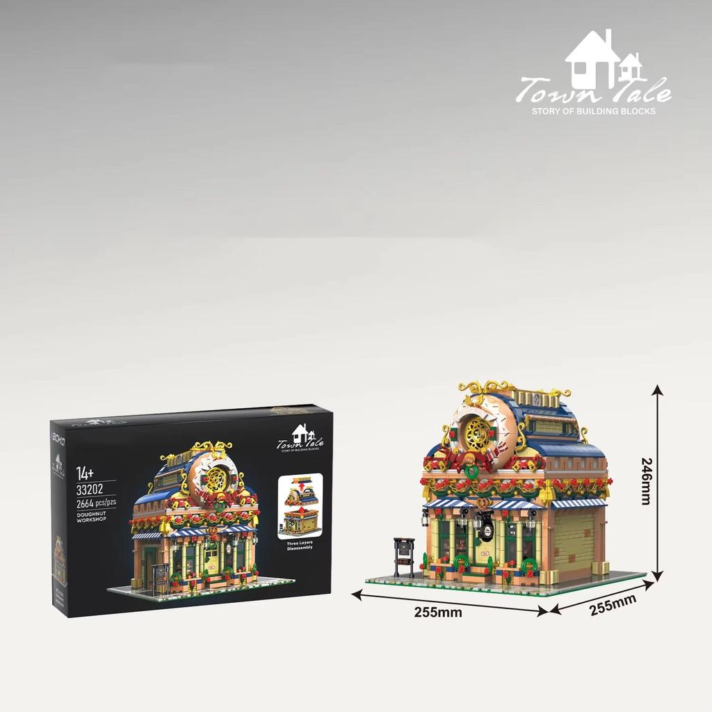 2657PCS Dessert Workshop Building Blocks Creative City Street Building MOC Model Bricks Desktop Deco DIY Toys Birthday Gifts