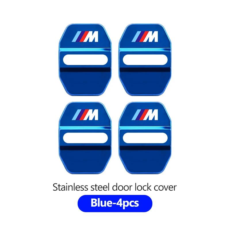For BMW 4Pcs Car Door Lock Cover Stainless Steel Protection Accessories M Performance Alpina M3 M5 M6 X1 X3 X4 X5 G20