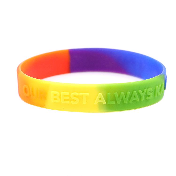 Embossed Letter Silicone Bracelets: Anti-Lost, Commemorative, Multi-Color Options for All Ages
