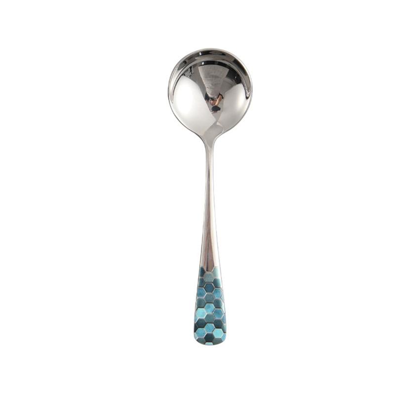 15cm Stainless Steel Long Handle Spoons Kitchen Cooking Utensil Tool Thickened Strong Soup Spoon Teaspoon For Kitchen Tableware