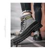 Martin Men's High-Top Canvas Boots: Spring, Thick-Soled Casual Workwear Motorcycle Shoes