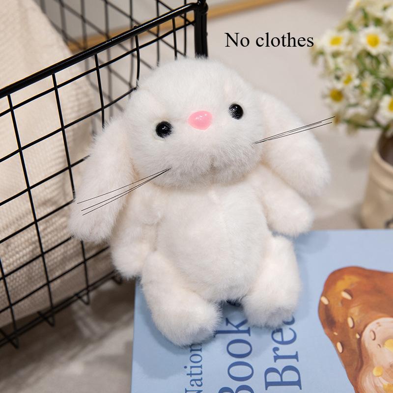 

Новая детская игрушка Садовник Зайчик в одежде и соломенной шляпе Милый кулон-кукла 15Cm (weight 50g)