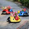 Flower Pot Resin Decor Garden Decoration Creative Fashion Crafts Roof Balcony Beetle Courtyard Lawn Beetle Seven Star Ladybug