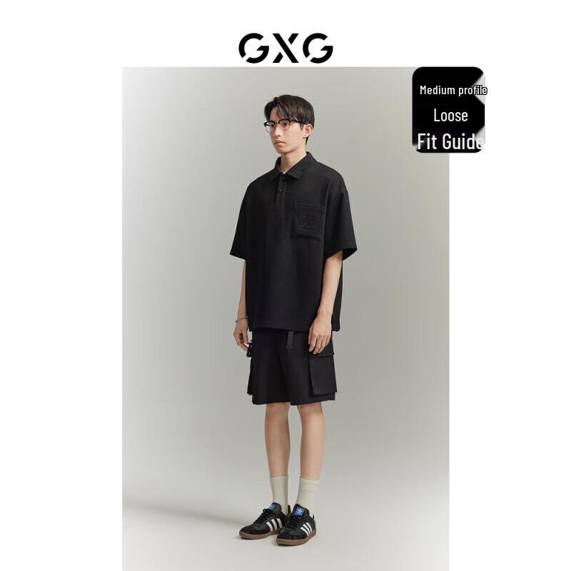 GXG Men's Summer Waffle Polo Shirt