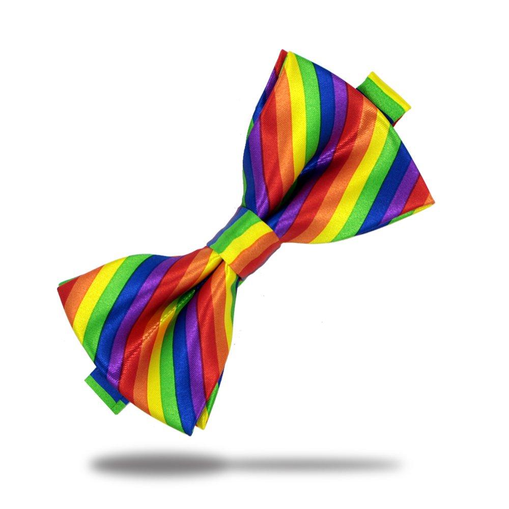 Bow tie, unisex, rainbow, colorful, single, for weddings, graduations, chorus.