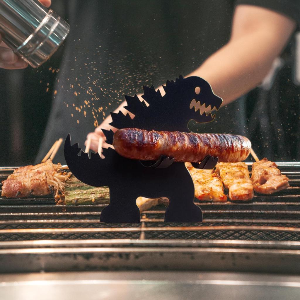 Grilovací stojan Přenosný držák na hot dogy Kovový Kreativní Vtipné Grilovací příslušenství Pro Kuchyňské akce Grilování Kempování Zahrada