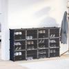 VidaXL Storage Cubes 12 Pcs with Doors Black PP, Storage Cube, Cube Storage Organizer, Shelf At 4019578