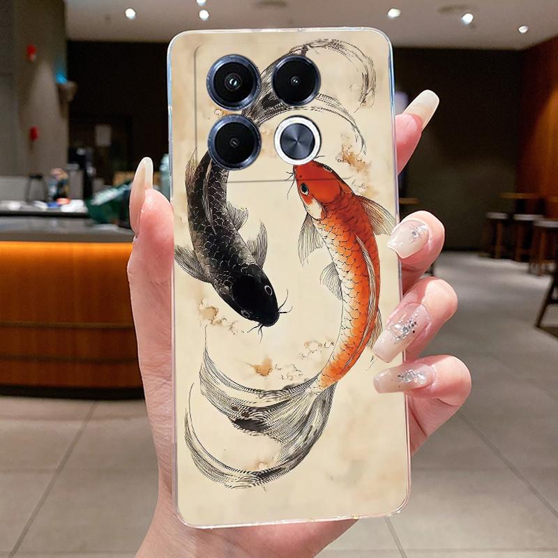 Unique Design Pattern Phone Case For Infinix Note 40 5G/X6851/X6852 Shockproof Soft Casing Soft TPU Transparent Back Cover