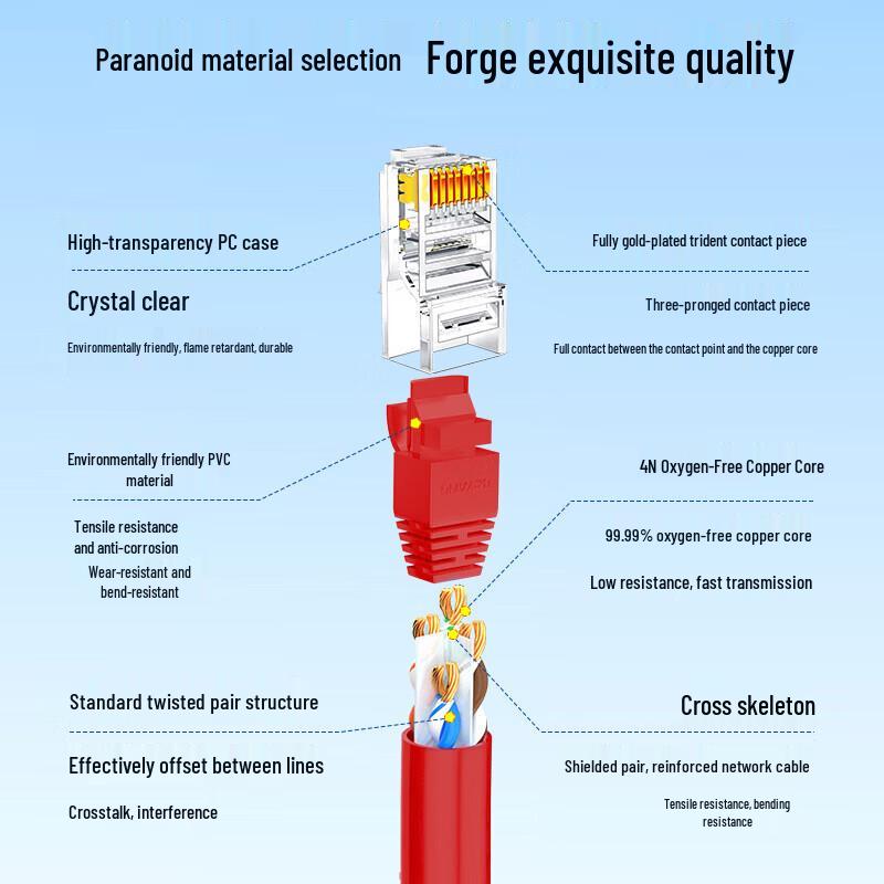 Qi Shao CAT6 Unshielded Gigabit Ethernet Patch Cable