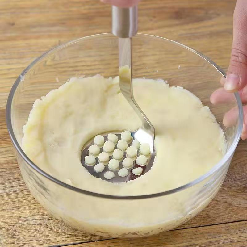 Stainless Steel Mud Press Mashed Potatoes Household Food Masher Potato Press Kitchen Masher Gadget