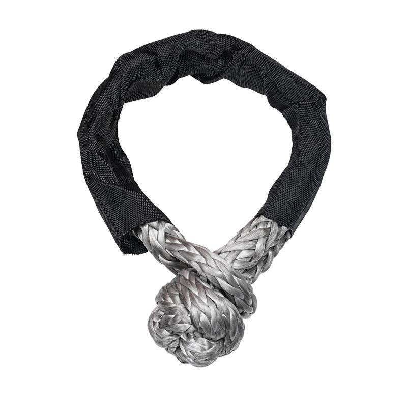 Manille souple en fibre synthétique pour remorquage de véhicule hors route, corde de traction pour remorque de voiture avec manchon de protection, capacité de 38 000 lb