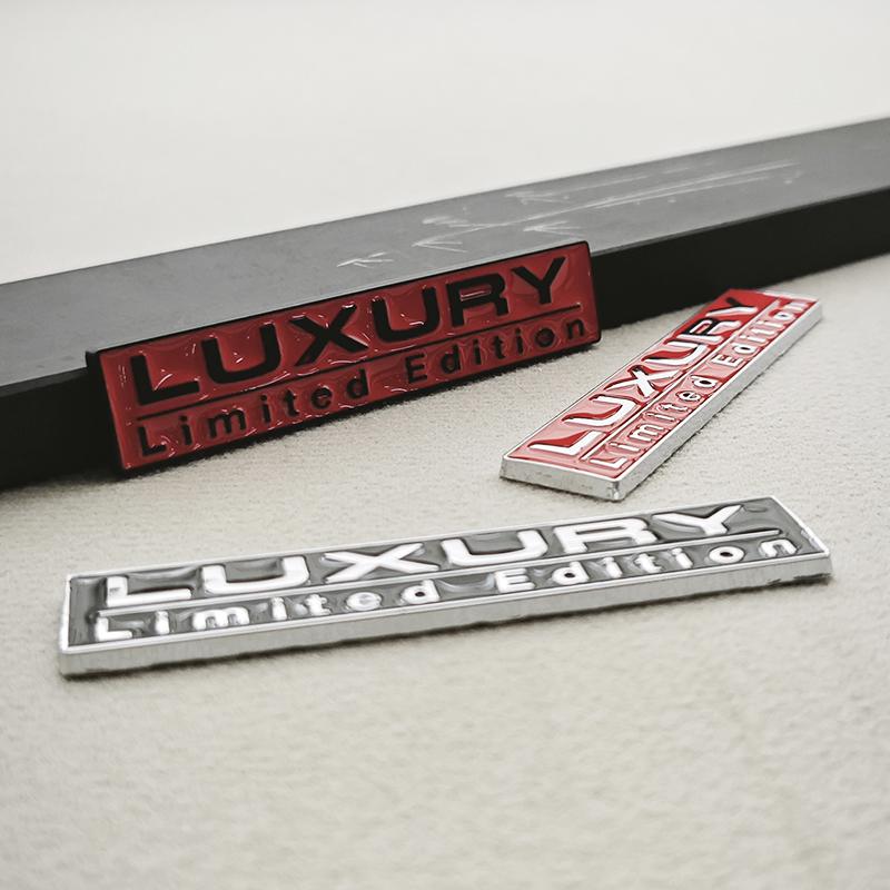 3D Chroom Metaal Auto Sticker Luxe Logo Beperkte Editie Achterkoffer Badge Embleem Decoratieve Sticker Universele Auto Montage Accessoires
