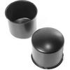 2Pcs 5.15" Push Through Wheel Center Caps Stainless Trailer Hub Cap for Truck SUV RV Wheel Rim (Fit 5.15" Bore 4.89" H Matte Black)