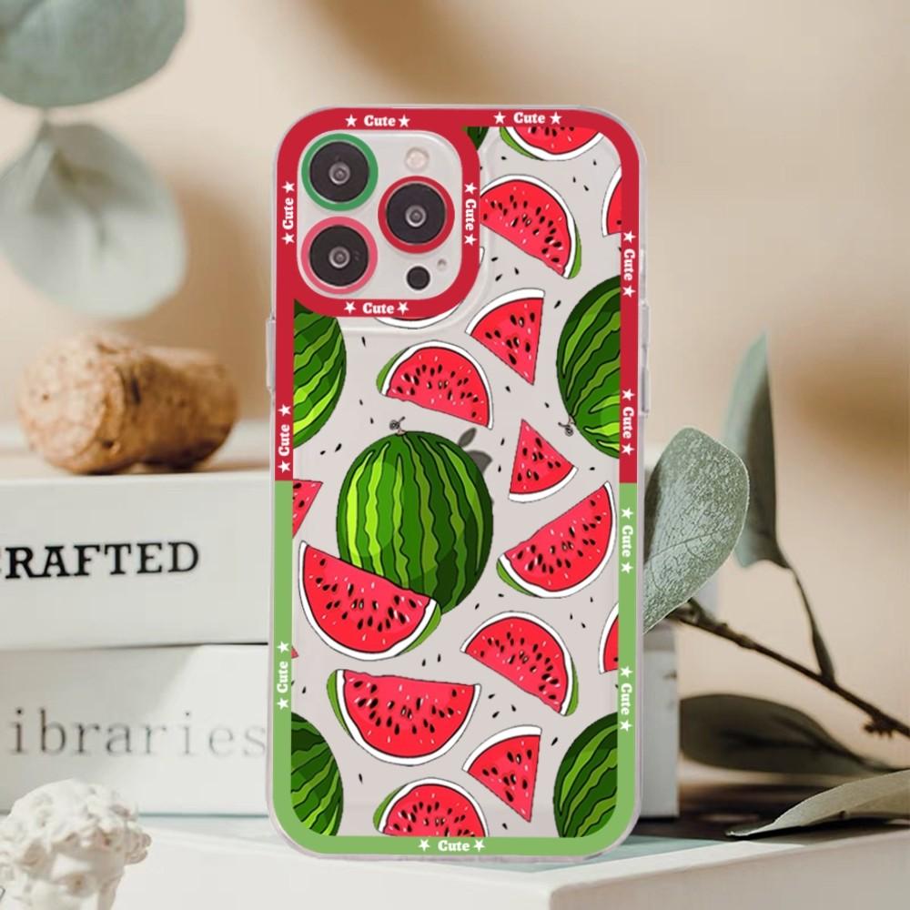 Watermelon Pattern Phone Case For Samsung S 20 21 22 23 Lite Plus Ultra Clear Mobile Cover Funda