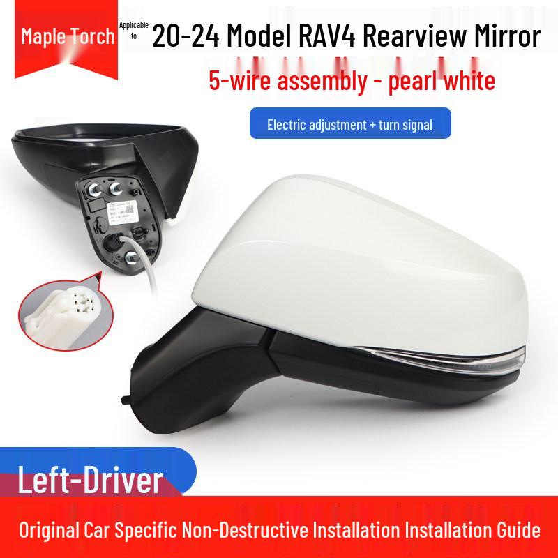 Kompatibel mit Toyota RAV4 Rückspiegel-Baugruppe 13-24 Modelle - Elektrische Verstellung mit 9 Drähten, Reflektierender Rückspiegel.