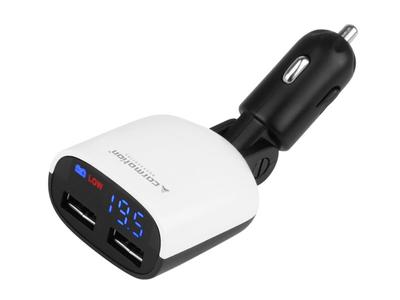 Charger 2x USB 3.4A Max + Voltmeter 8-30V with Low Voltage Alarm
