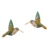 Pinkdudu Hummingbird Rhinestone Earrings Fashion Forward Alloy Studs with Colorful Crystal Details PD156