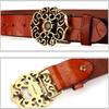 Leather Flower Buckle Belt For Jeans Adjustable Length Premium PU Delicate And Exquisite