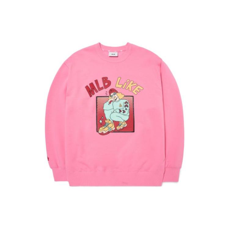 New MLB FW22 American Sweatshirt Unisex Pink 3AMTL0224-07PKS