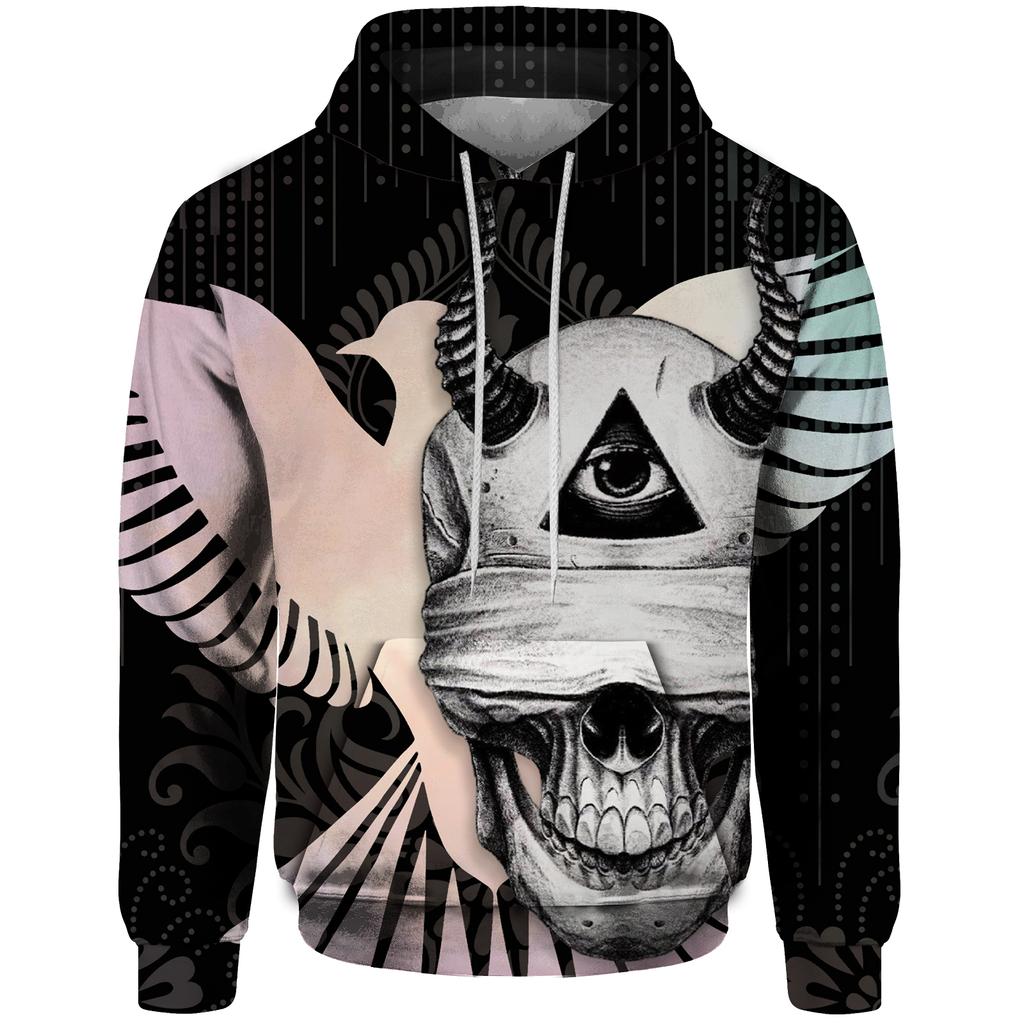 Scary Skeleton Demon 3D Printed Men's Hoodie Fashion Casual Hip Hop Style Oversized Sports Four Seasons Neutral Sweatshirt