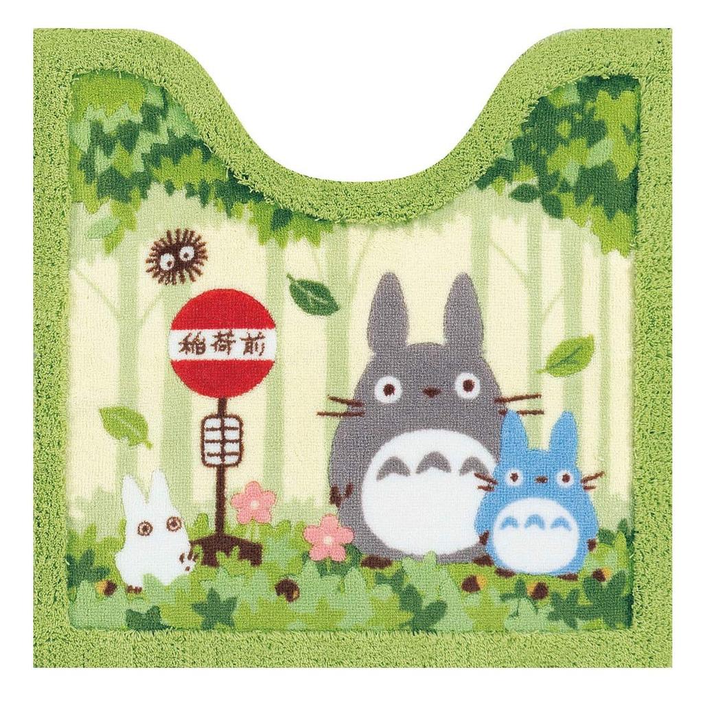 Senko My Neighbor Totoro Friends Toilet 60 x 60 Made in Character 37145 Mat, Approx. cm, Green, Antibacterial, Deodorizing, Japan, Design,