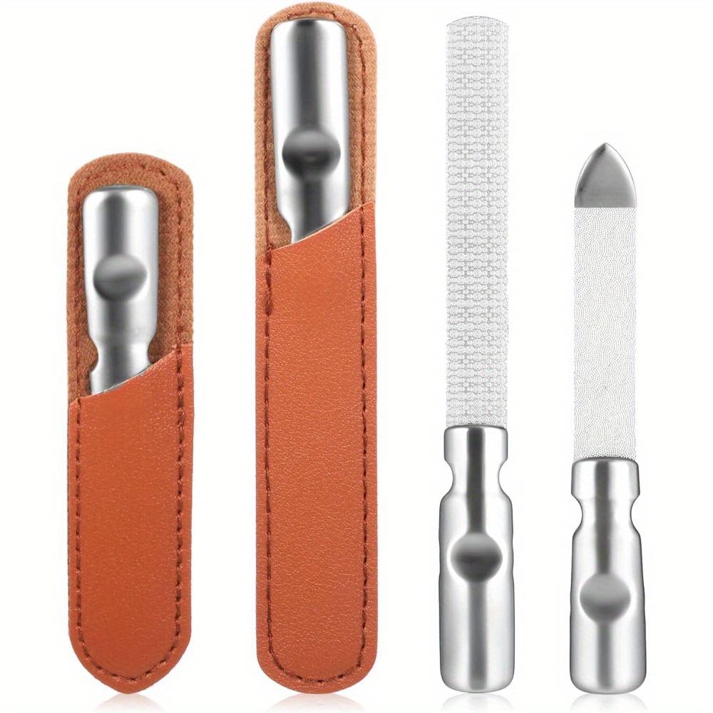 Professional Stainless Steel Nail File Double-Sided Manicure Tool, Suitable for Natural Nails Heavy Duty and Reusable Nail Care