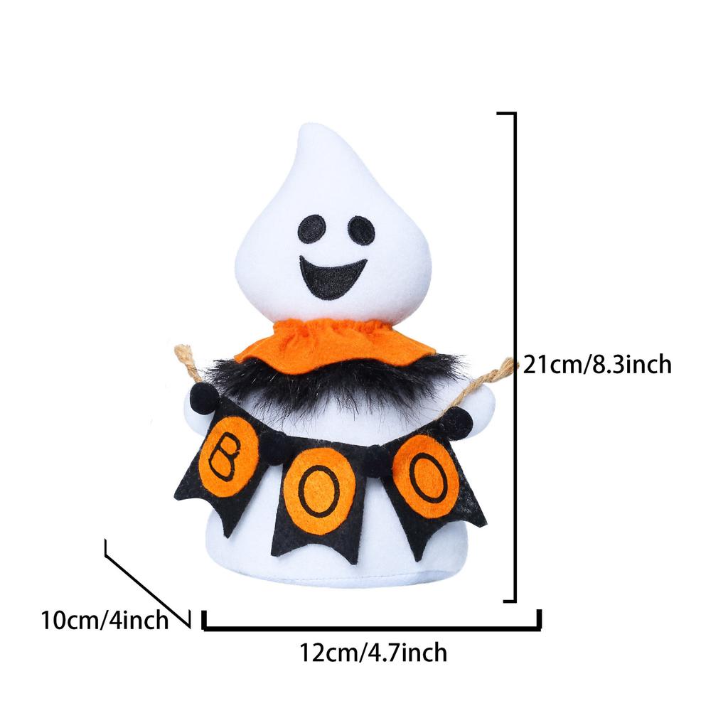 Gruseliger Charme entfesselt: Halloween Geist Weißer Geist Plüsch + Gesichtlose Puppe + Wichtel Rudolf Deko – Ihre festlichen Spuk-Must-Haves!
