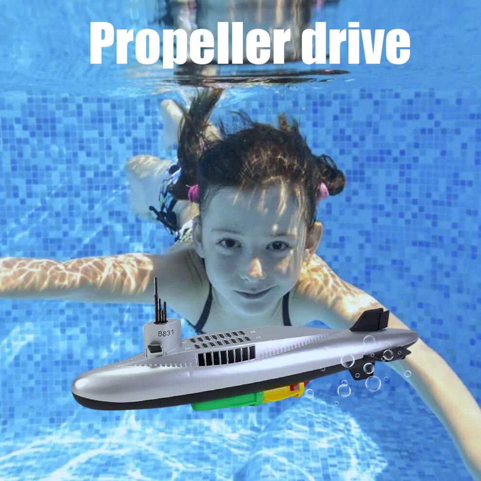 Sous-marin électrique pour piscine, bateau de plongée à piles avec lumières LED, jouet aquatique résistant aux éclaboussures pour piscine et