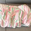 Women's Summer Cotton Pajama Set - Sweet Cardigan, Short Sleeve Top, and Shorts for Home Wear