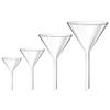 4 Pcs Funnel Funnels Mini Glassware for Filling Bottles School Supplies Lab Long Neck Chemistry Gifts