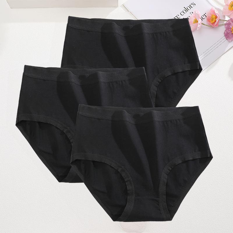 3Pcs/Set High Waist Underwear Cotton Panties Women Body Strips Underpants Plus Size Girls Briefs Female Lingerie Pantys