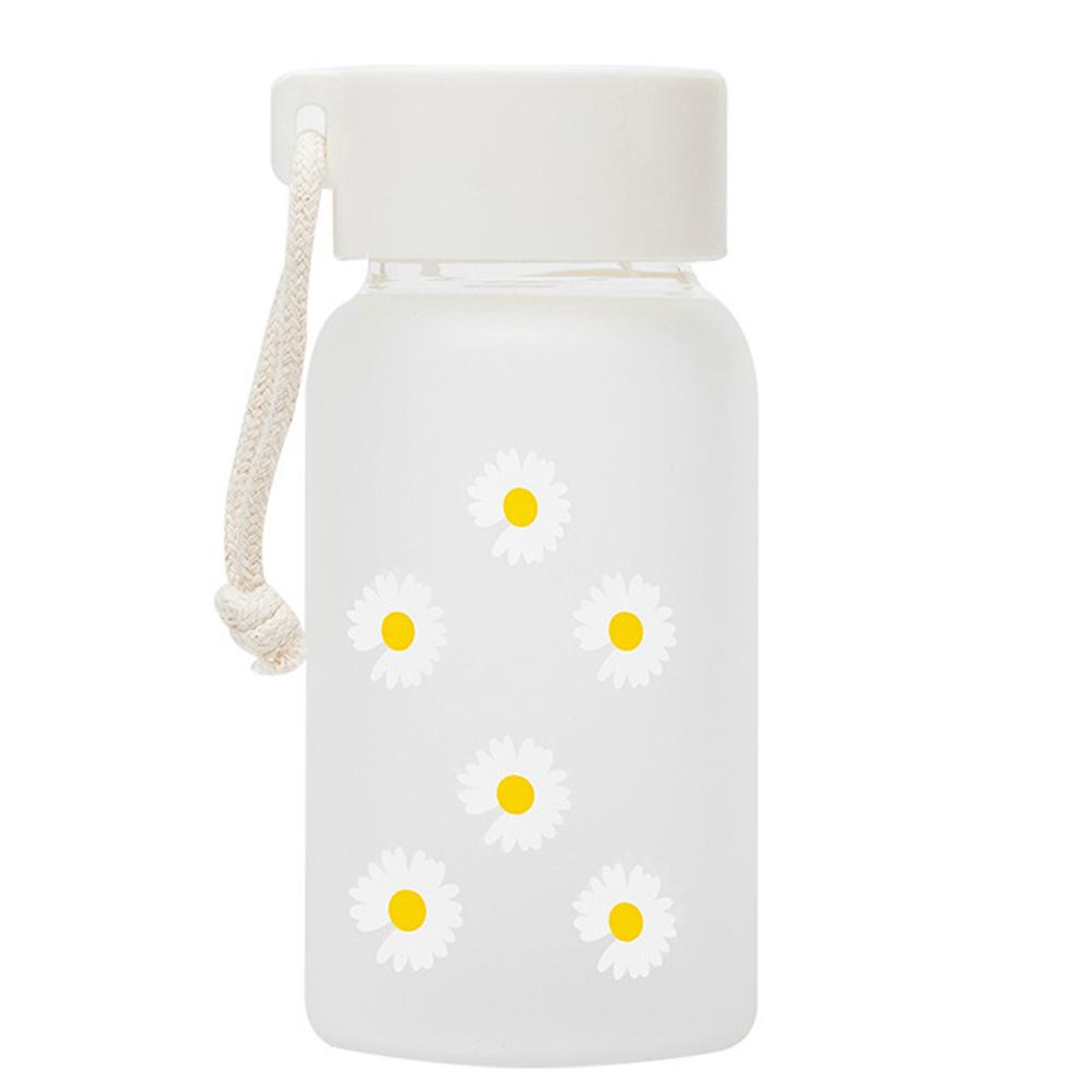 500 ml malý sedmikráskový matný plastový kelímek Creative venkovní hrnek na vodu přenosný průhledný cestovní hrnek na čaj Roztomilá láhev na vodu bez BPA