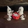 Ghost Campfire Gathering Flickering Nightlight 3D Printed Cute Ghost Ornaments Statues Bonfire Party Halloween Desk Decoration
