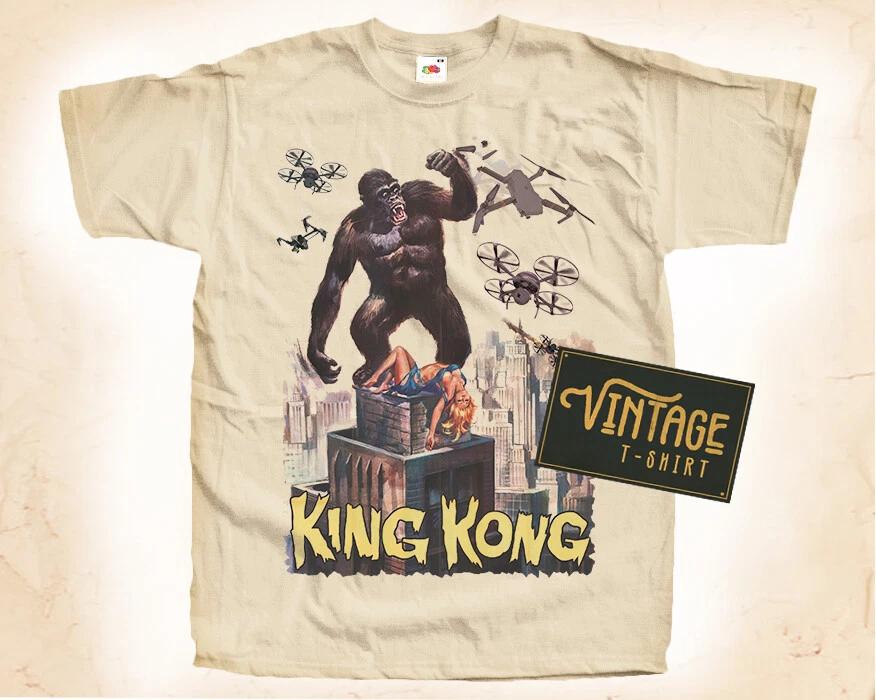 King Kong T SHIRT Tee Movie Poster Vintage Natural sizes S - 5XL 2XL