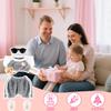 Desing Wish Plush Clothes Set for 17cm Lovebu Dolls, Cute Dress-Up Clothes Set, Doll Accessories, DIY Kids Gift (Grey - Doll Not Included)