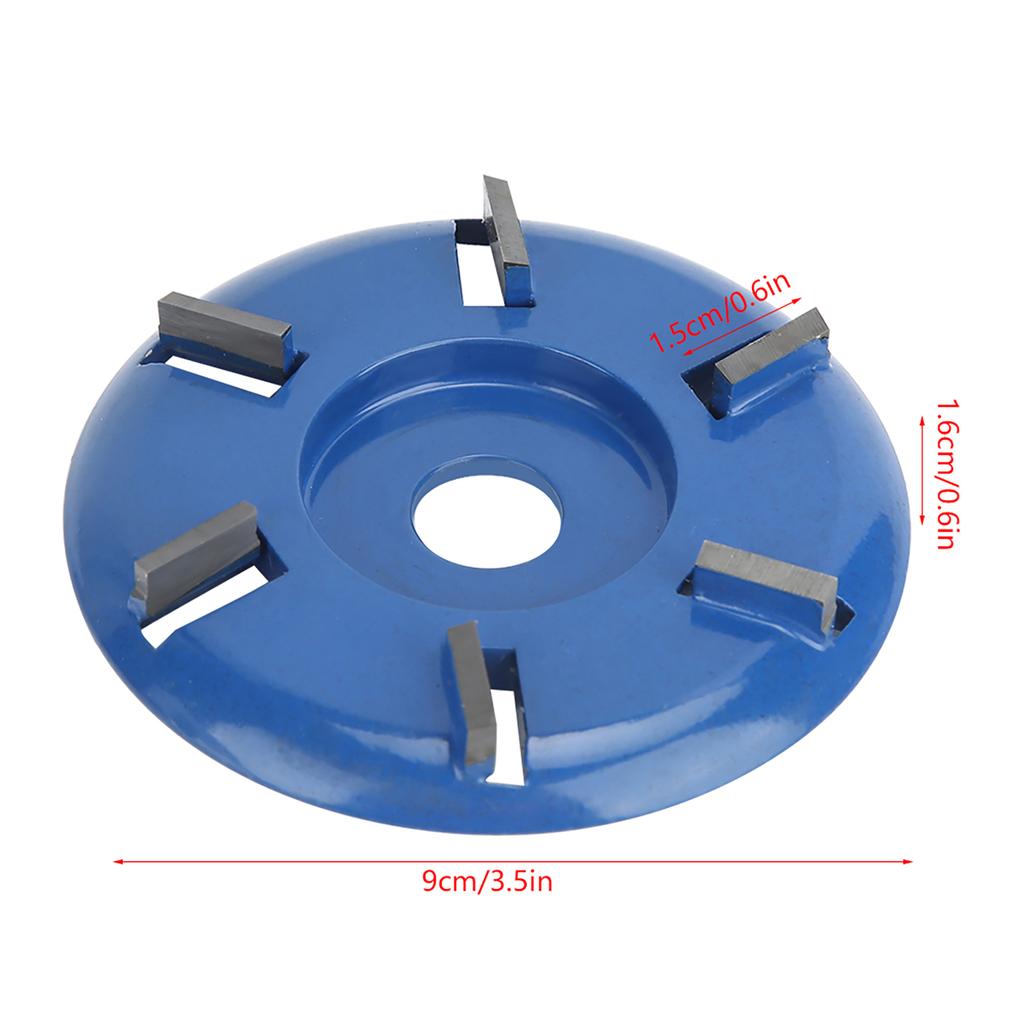 6-Teeth Steel Wood Carving Disc - Angle Grinder Milling Cutter (Durable, Precision-Cut Woodworking Tool)