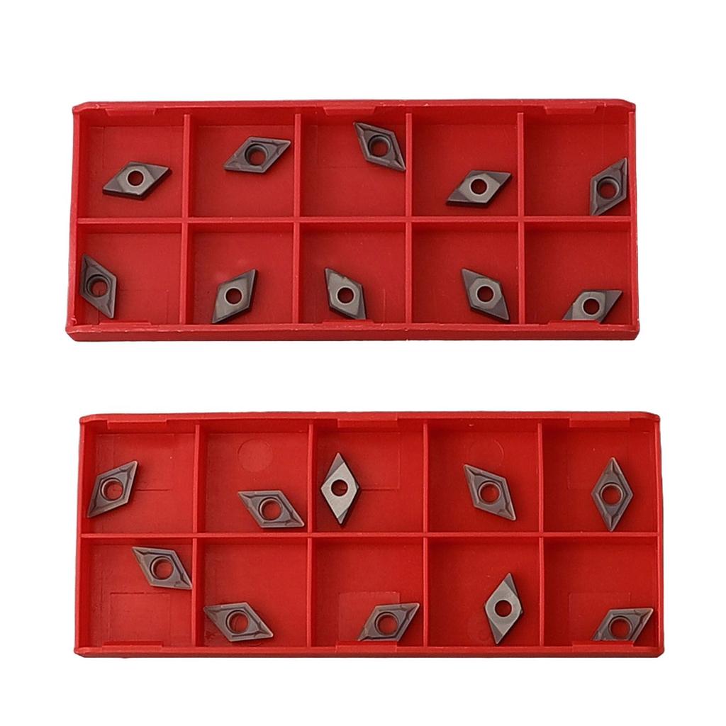 20PC DCMT21 51 Carbide Inserts for Lathe Turning Tool Holder Compatible with SDJCR/SDNCN/SDQCR Series VP15TF Grade