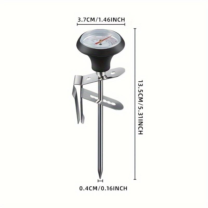 

1 шт. Игольчатый термометр из нержавеющей стали для ручного приготовления кофе, аксессуары для кофейника, зажим-цилиндр для молока и латте