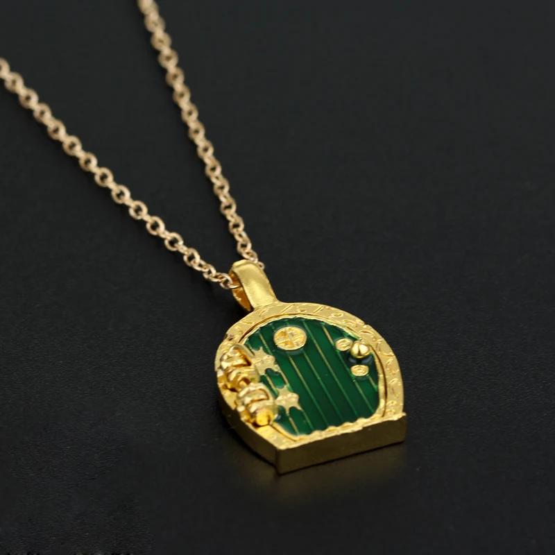Lord Of Collar Women Jewelry Fairy Door Pendant Necklace Magic Fantasy Lord Of The Locket Shire Enamel Necklace