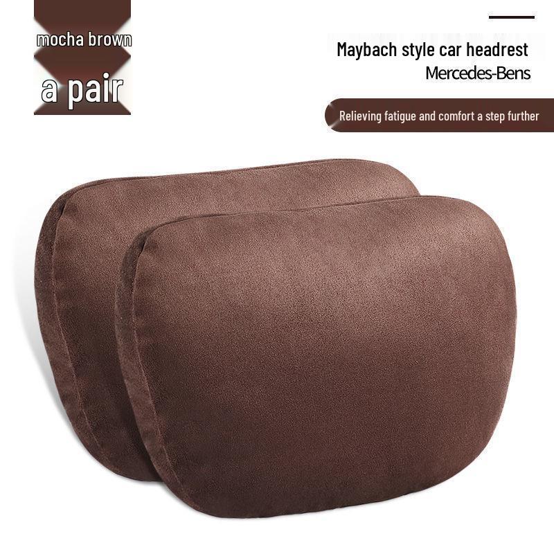 Compatible with Mercedes-Benz S-Class Maybach Headrest, Driver's Seat Backrest, and Neck Pillow; Imitation Aviation Seat Neck Pillow.