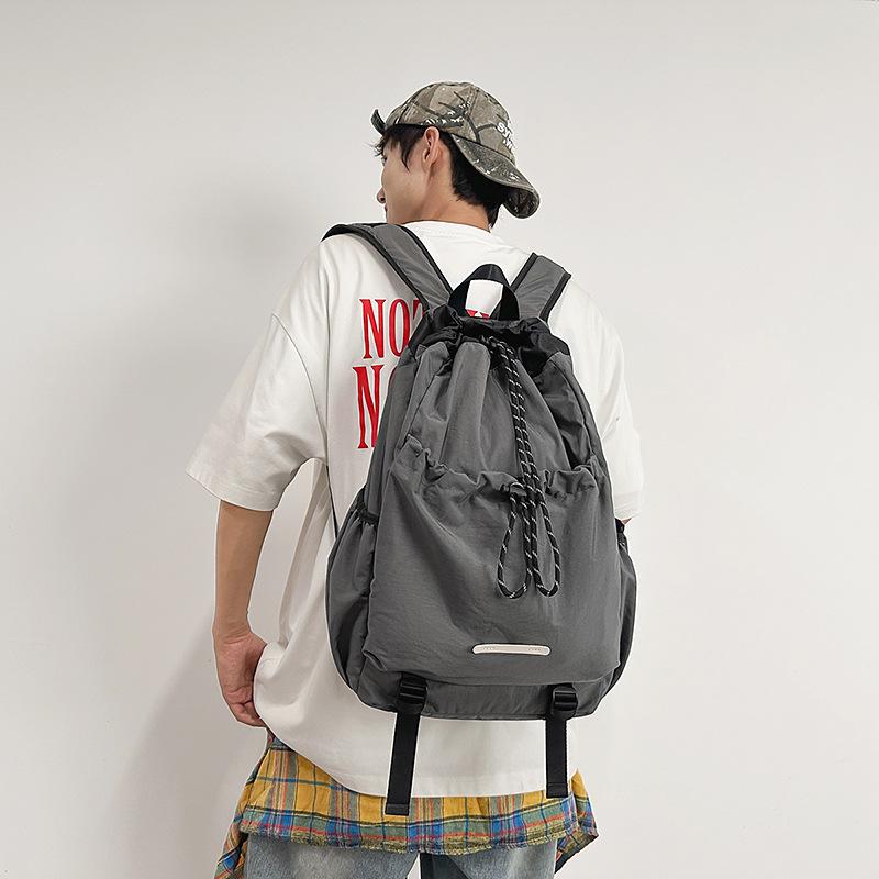 Schoolbag Outdoor Sports Backpack Men's Lightweight Waterproof Mountaineering Backpack Drawstring Versatile Computer Bag Student School Bag