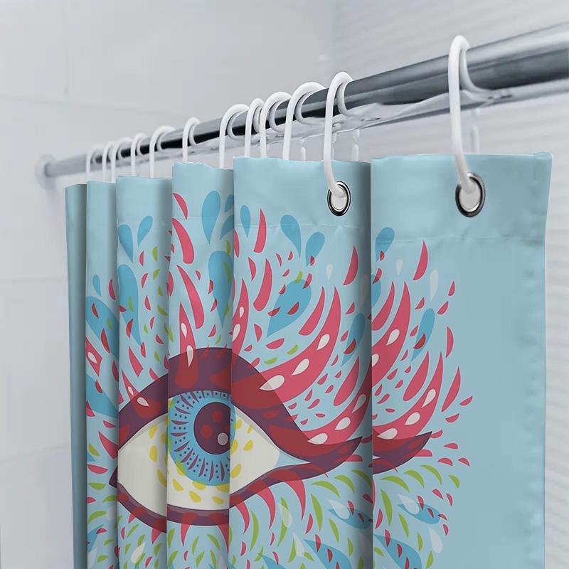 Eye Pattern Shower Curtain Artistic Gothic Decor Washable Bathroom Set Modern Abstract Home Textile Wall Hanging