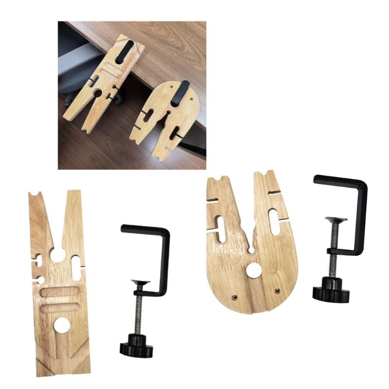 Sturdy Wood and Alloy Desktop Clamp Holder for Jewelry Crafting Gold Silver Processing Professional Tool