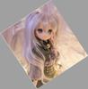 YR EARTH Doll Cute Curly S199 Heat-Resistant Wig, 8-9 Inch, Hair, Arrangeable, 1/3 Scale, BJD, DD, MDD, (Pearl Gray)