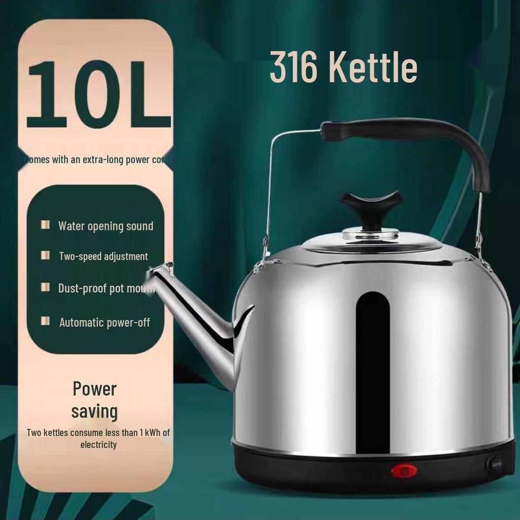 Bollitore Elettrico in Acciaio Inossidabile 316 - Spegnimento Automatico, Protezione Anti-Seccatura, Grande Capacità, Teiera Elettrica Isolante